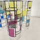 Set of 6 Vintage Hand-Painted Tall Glasses, USA 1950s-60s