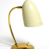 Pair of beautiful German Mid Century Modern brass table lamps with metal sh