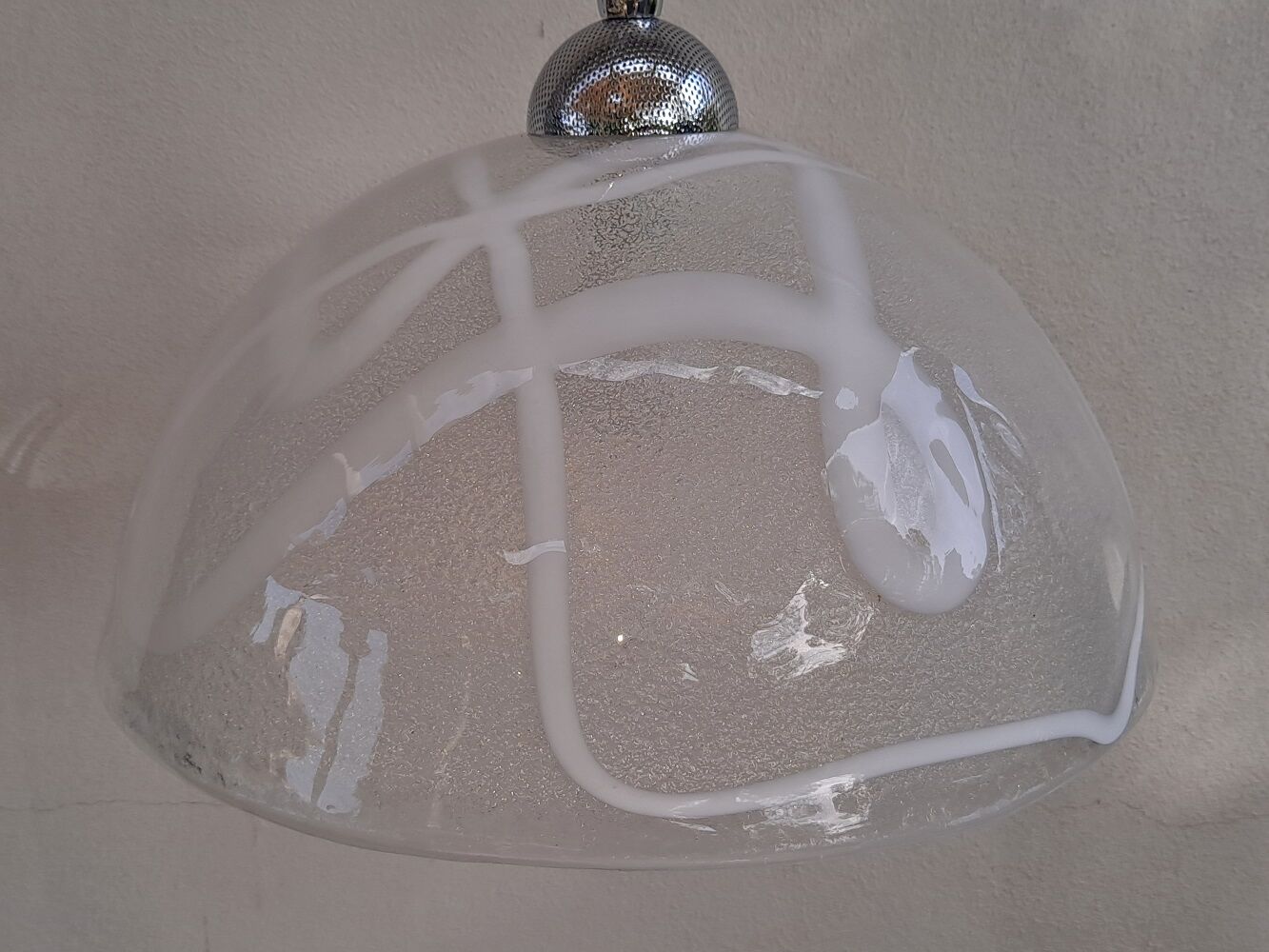 Vintage Murano glass pendant lamp from the 1970s