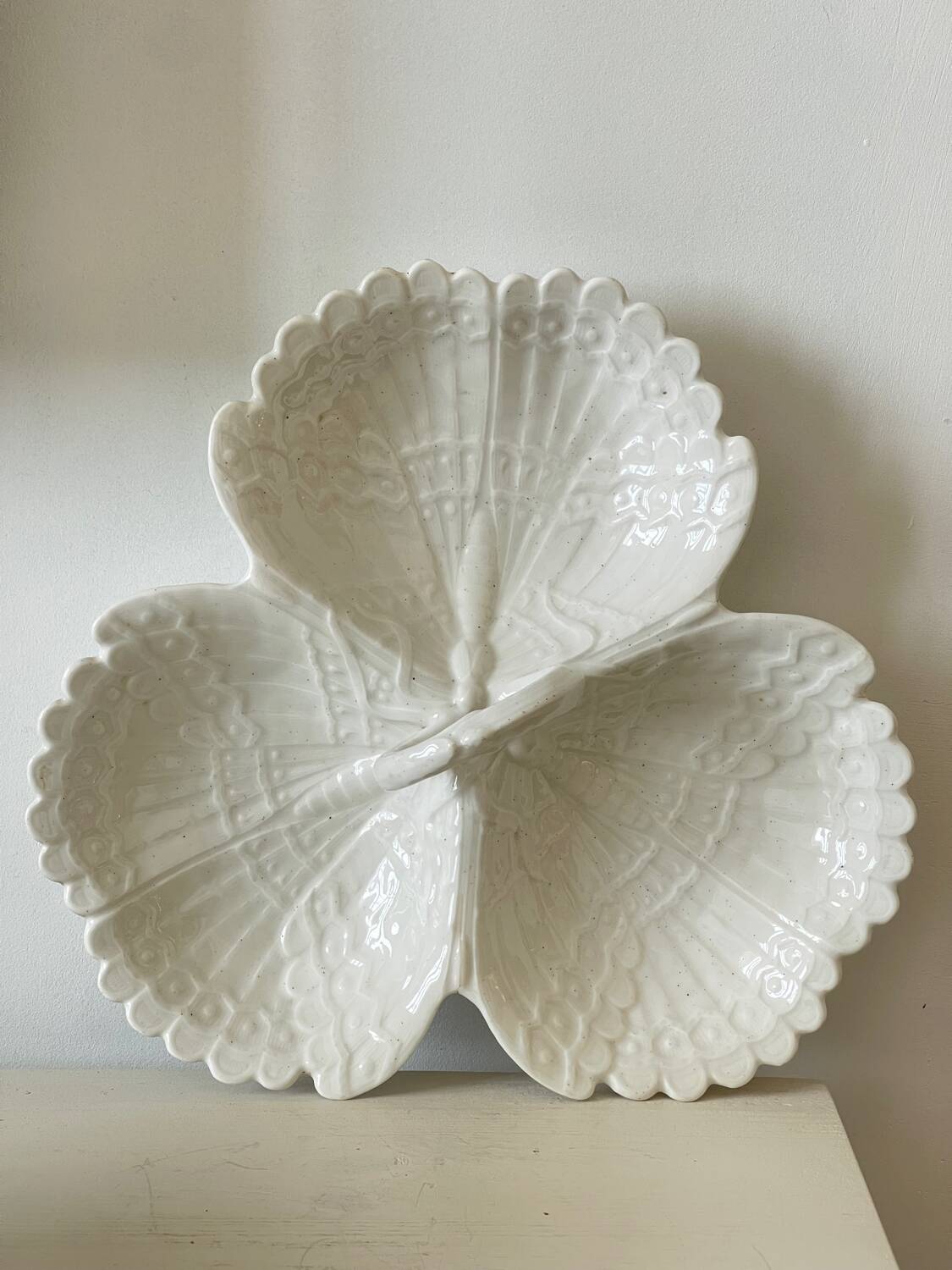 White earthenware plate