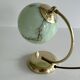 Lampe Art Deco Verre Vert Laiton