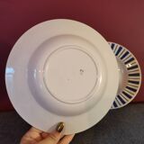 FB blue striped plate
