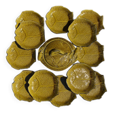Vintage bouillabaisse service in faience, 13 pieces, 1970s.