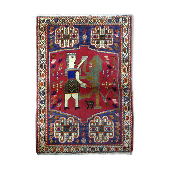 Handmade persian carpet n.78 shiraz perspolis 102x72cm