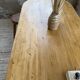 Brutalist pine oval table