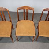 Ensemble de trois chaises de salle à manger des années 1970 par Drevotvar, Tchécoslovaquie