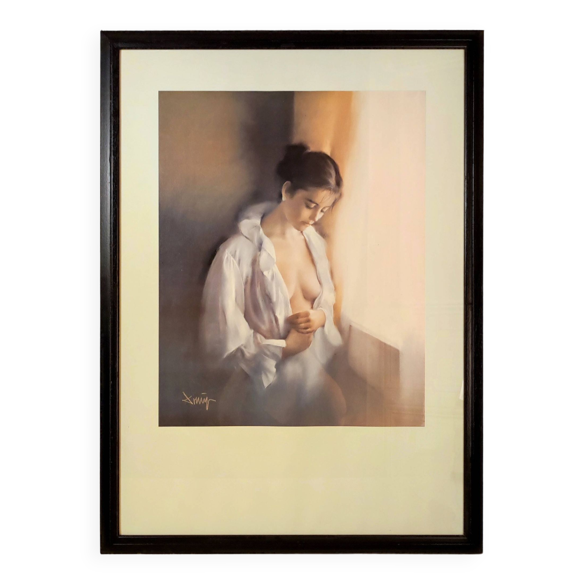 Poster of the painter Domingo Álvarez Gómez framed