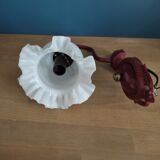 Wall lamp tulip opaline base metal enamelled Vintage old edge dp 0222f085