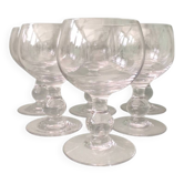 6 verres à vin en cristal
