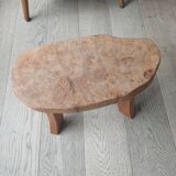 brutalist tripod stool in solid elm