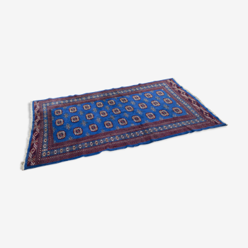 Ancien tapis Perse Boukhara Pakistan laine fait main 203 x 129 cm