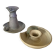 Pair of signed ceramic candlesticks