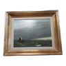 Painting oil on canvas marine signature to identify