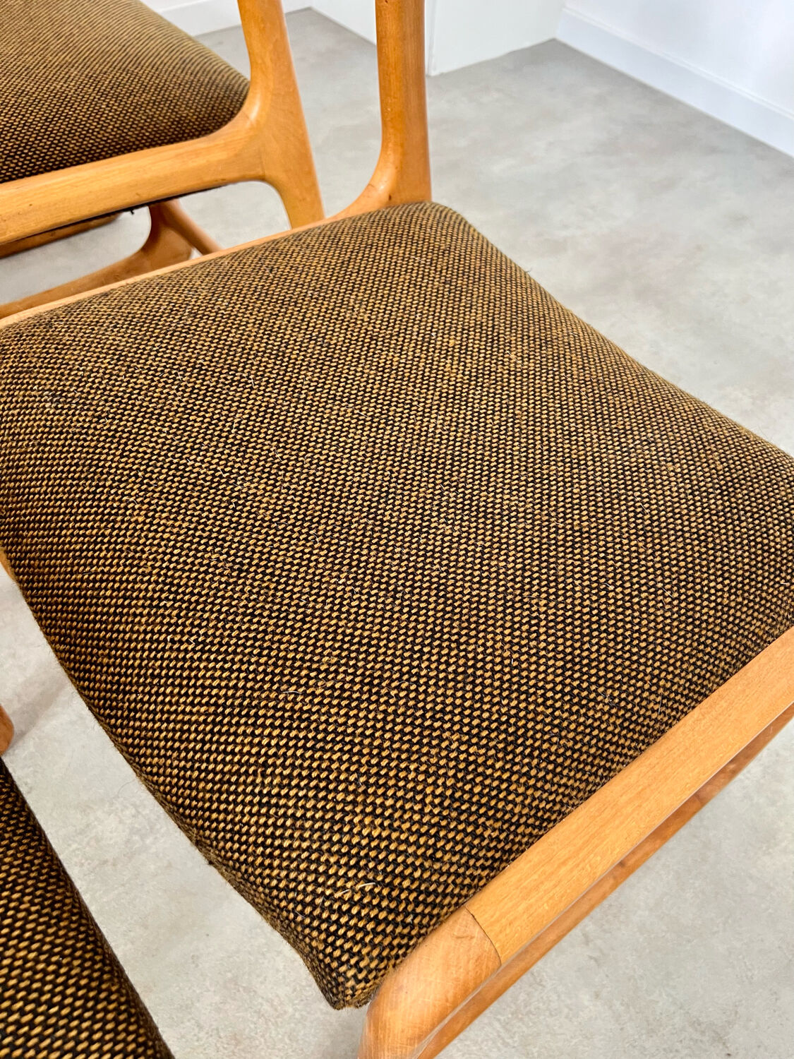 Set of 6 wooden chairs sled baumann vintage / year 60