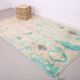 Turquoise Vintage Boujaad Rug 158 cm x 262 cm - Moroccan Wool rug Handmade