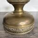 Vintage brass footed bowl, Italian decoration.