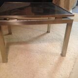 Table basse acier et verre