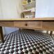 Large antique coffee table in solid wood, farmhouse style – 1 drawer –