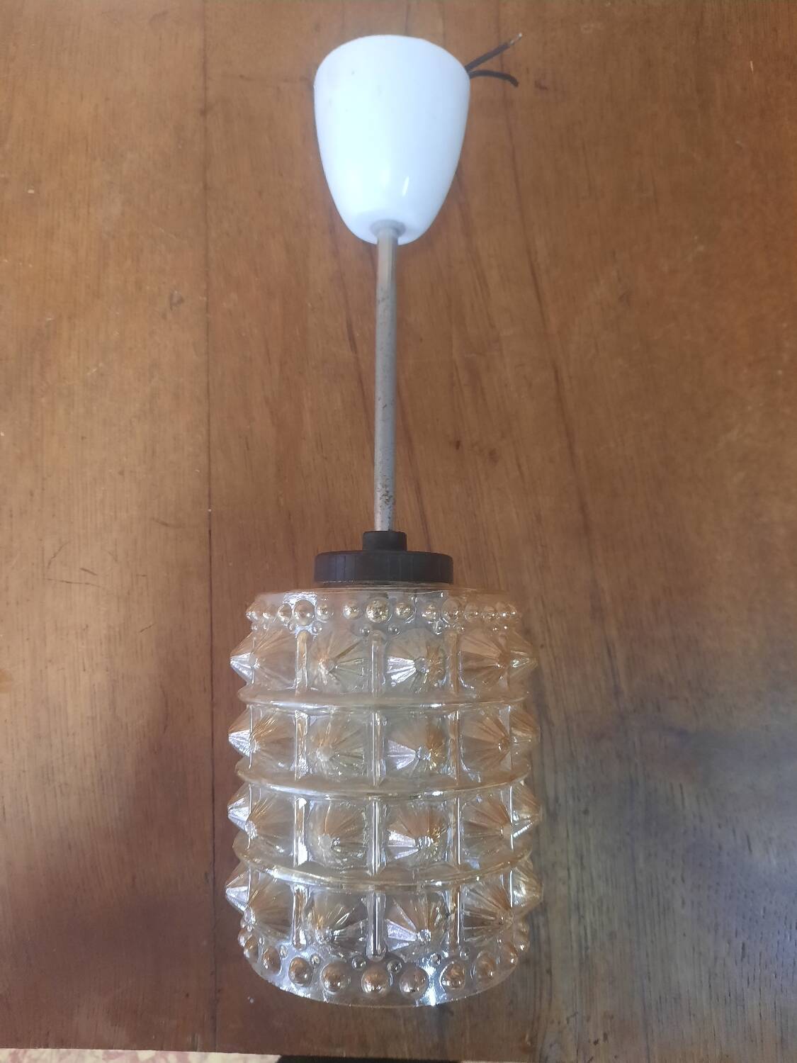 Vintage glass pendant light