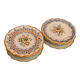 Pair of Talavera earthenware plates with floral decoration