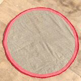 Round carpet vintage 70s wool