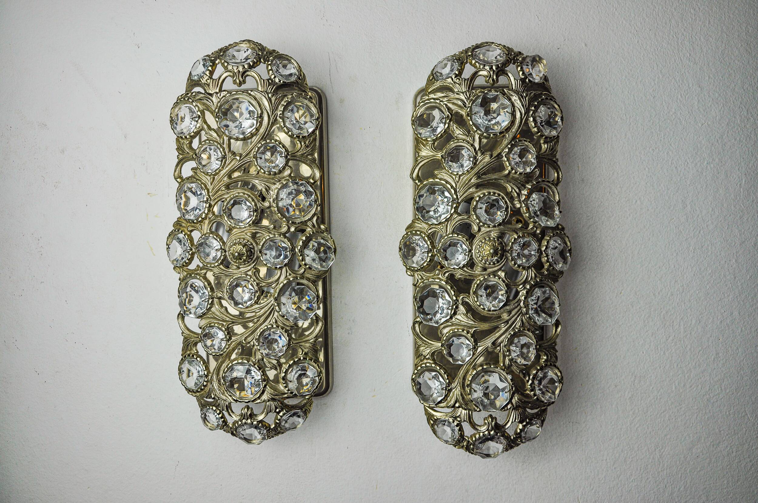 Pair of Palwa wall lights by Ernest Palm, 1960, Spain