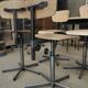 Industrial rotary and adjustable workshop chairs 1950s