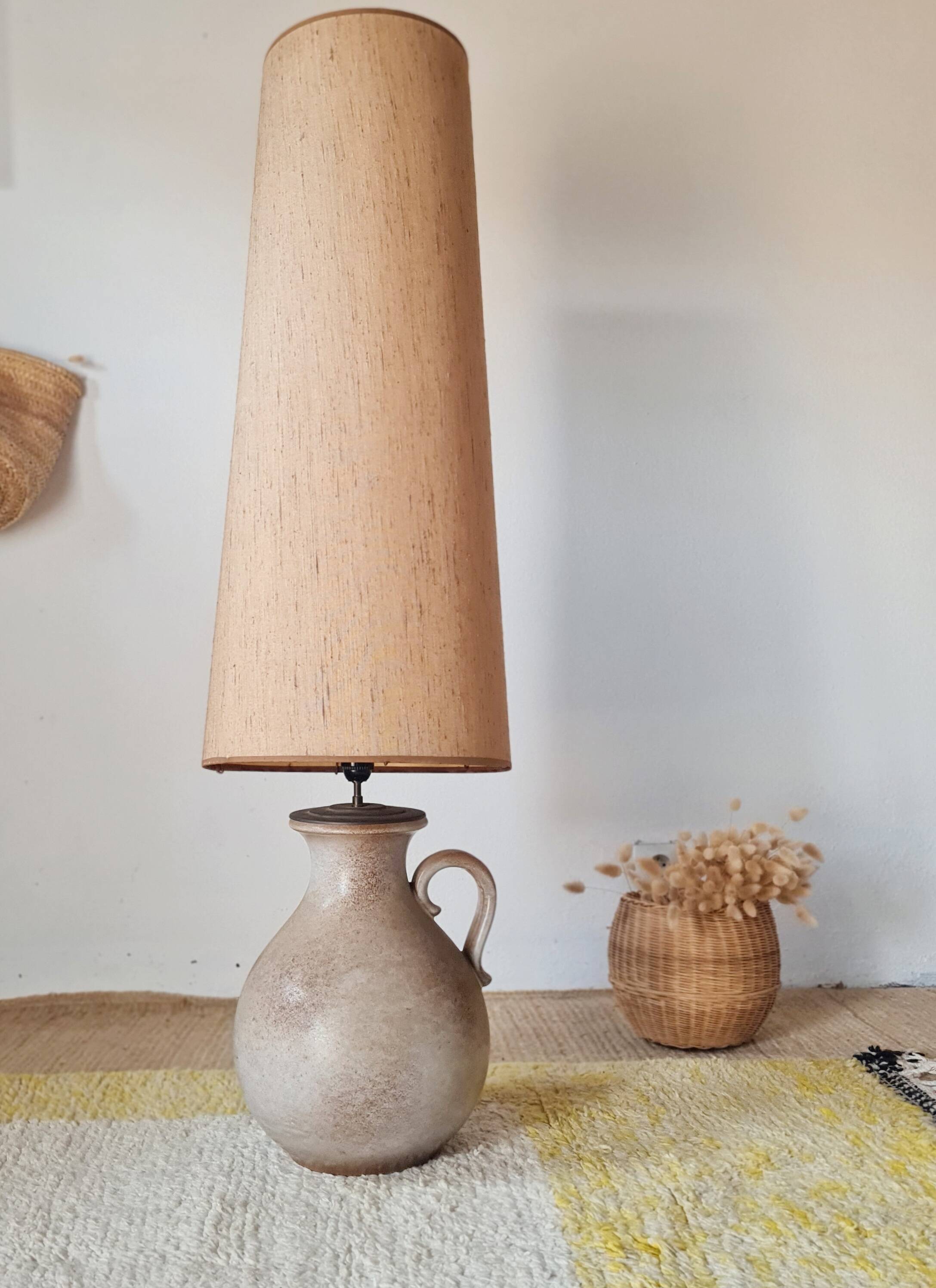 Grande lampe vintage en céramique Scheurich Germany