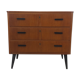 Scandinavian dresser 60s teak vintage compass feet