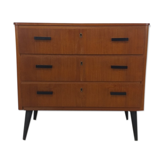 Scandinavian dresser 60s teak vintage compass feet