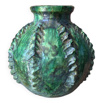 Poterie de tamegroute en terre cuite émaillée