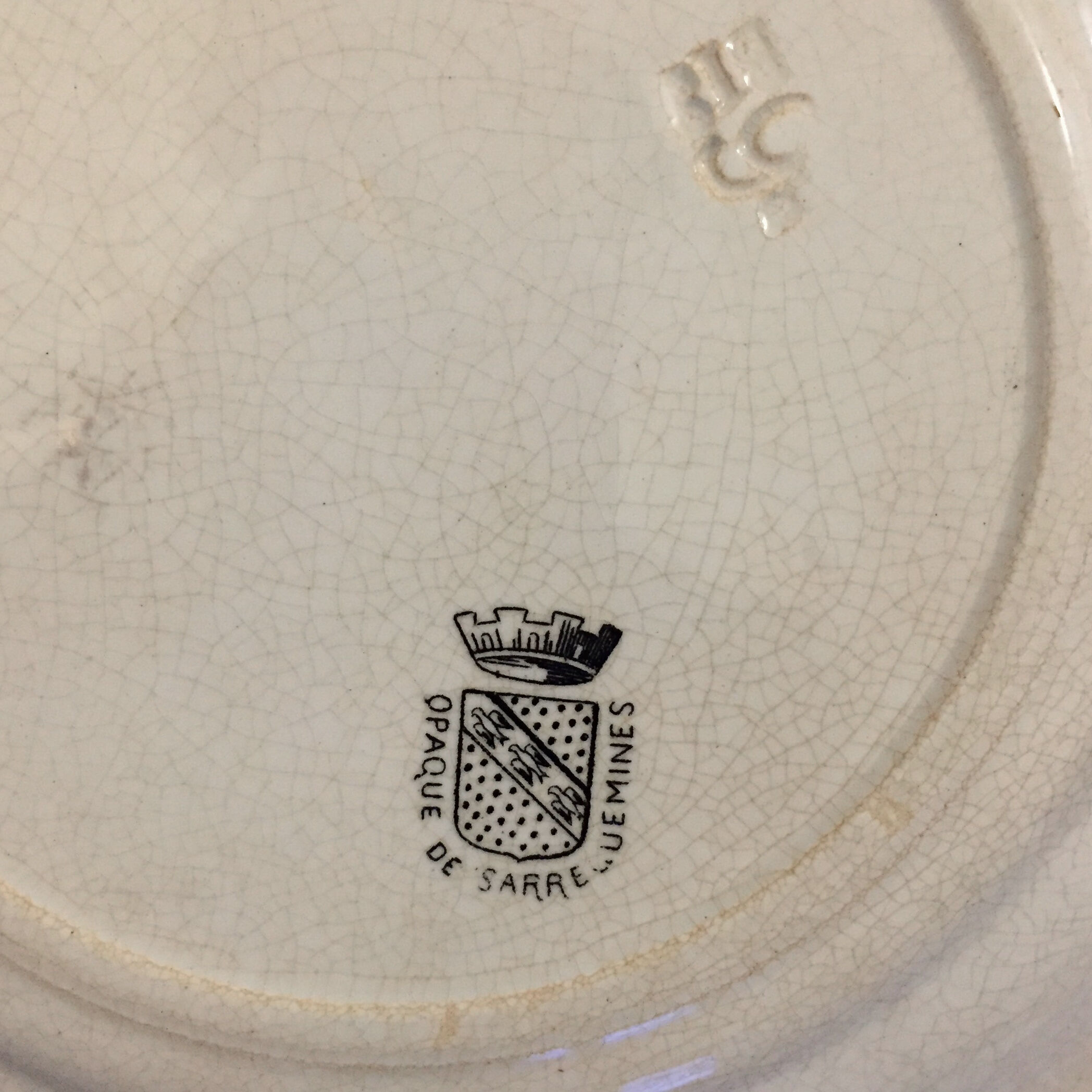 Set of 6 talking plates Sarreguemines "Paul and Virginie"