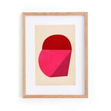 Collage on old paper - JAC - 20x30cm - signed Eawy