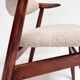 Padded cowhorn chair, 1970s