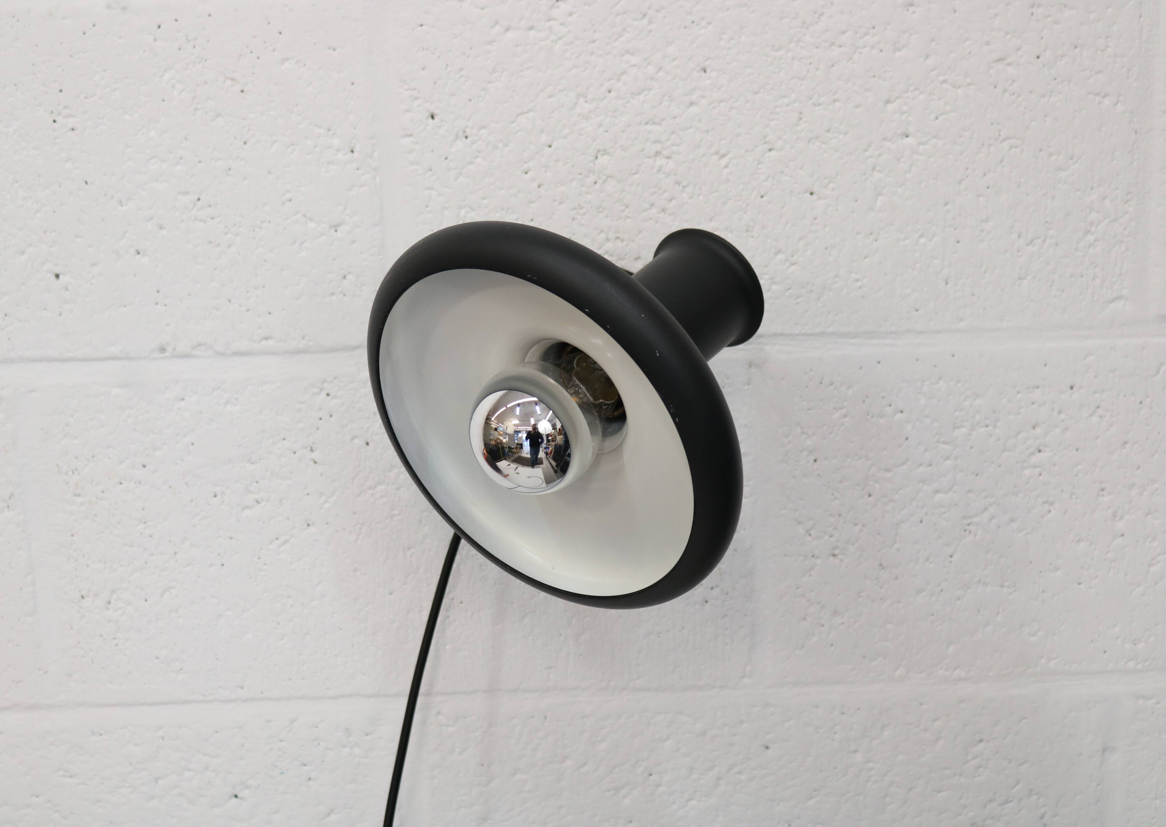 Top Design Fog & Morup black Wall Lamp - Optima 5 - Designed By Hans Due