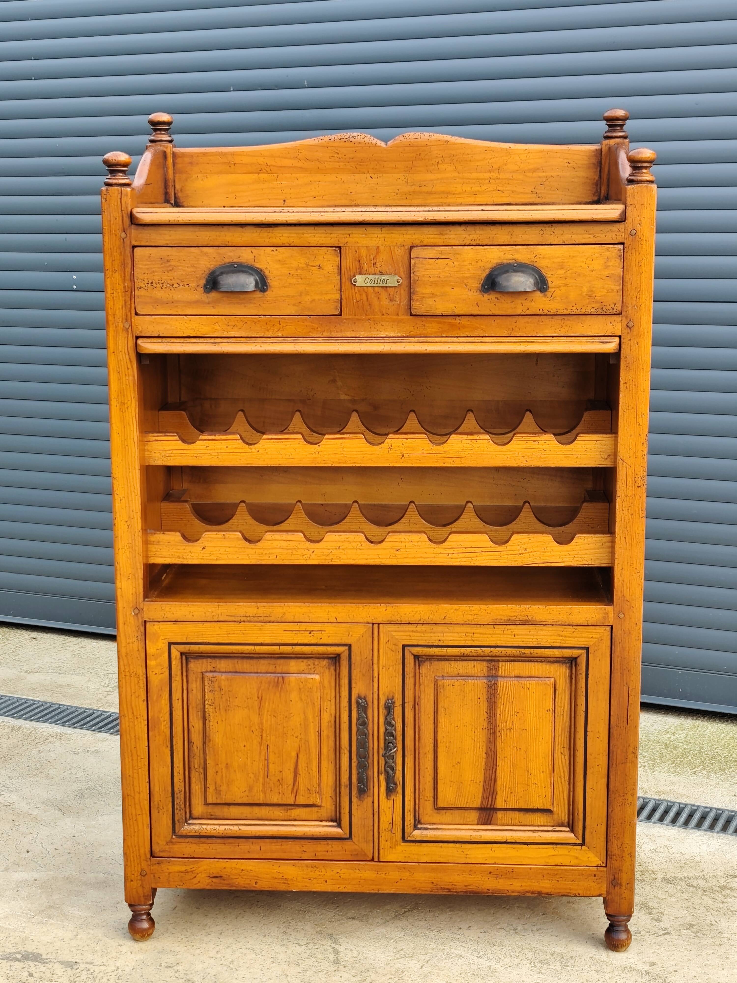 Buffet bar and wine cellar