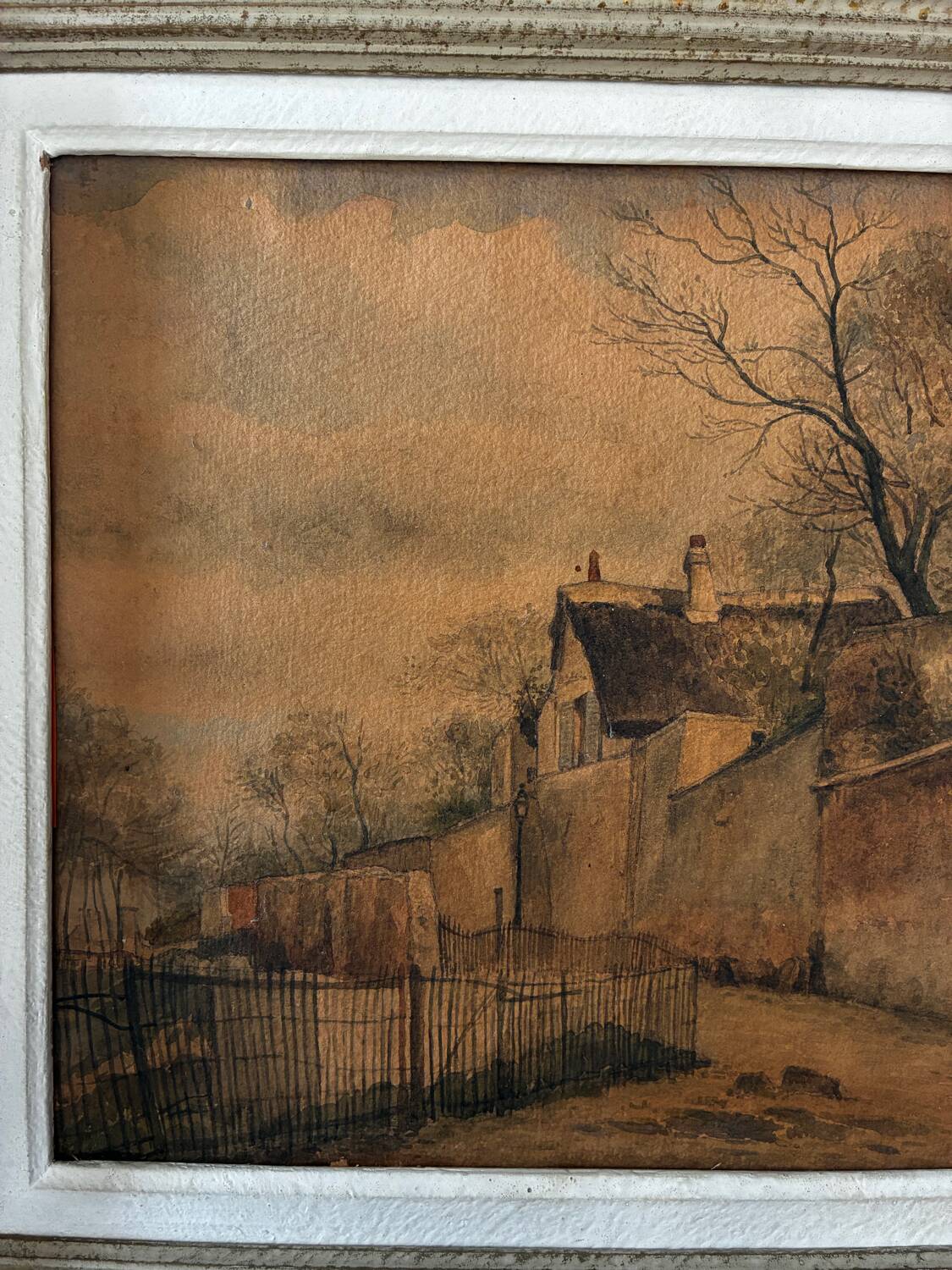 Tableau paysage de campagne Édouard Lefevre 1879