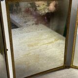 Vintage barber triptych mirror