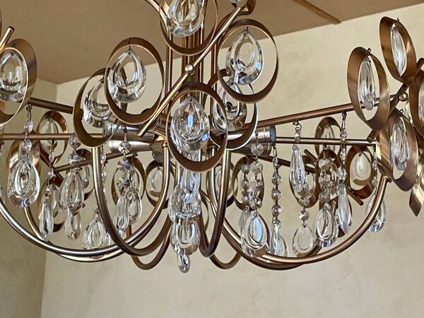 Lustre attribué à Gaetano Sciolari pour Palwa