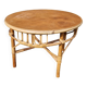 1970s round rattan coffee table