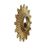 Vintage Sunburst Mirror Gold Convex 24cm
