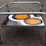 Ceramic coffee table, vintage 1970s design