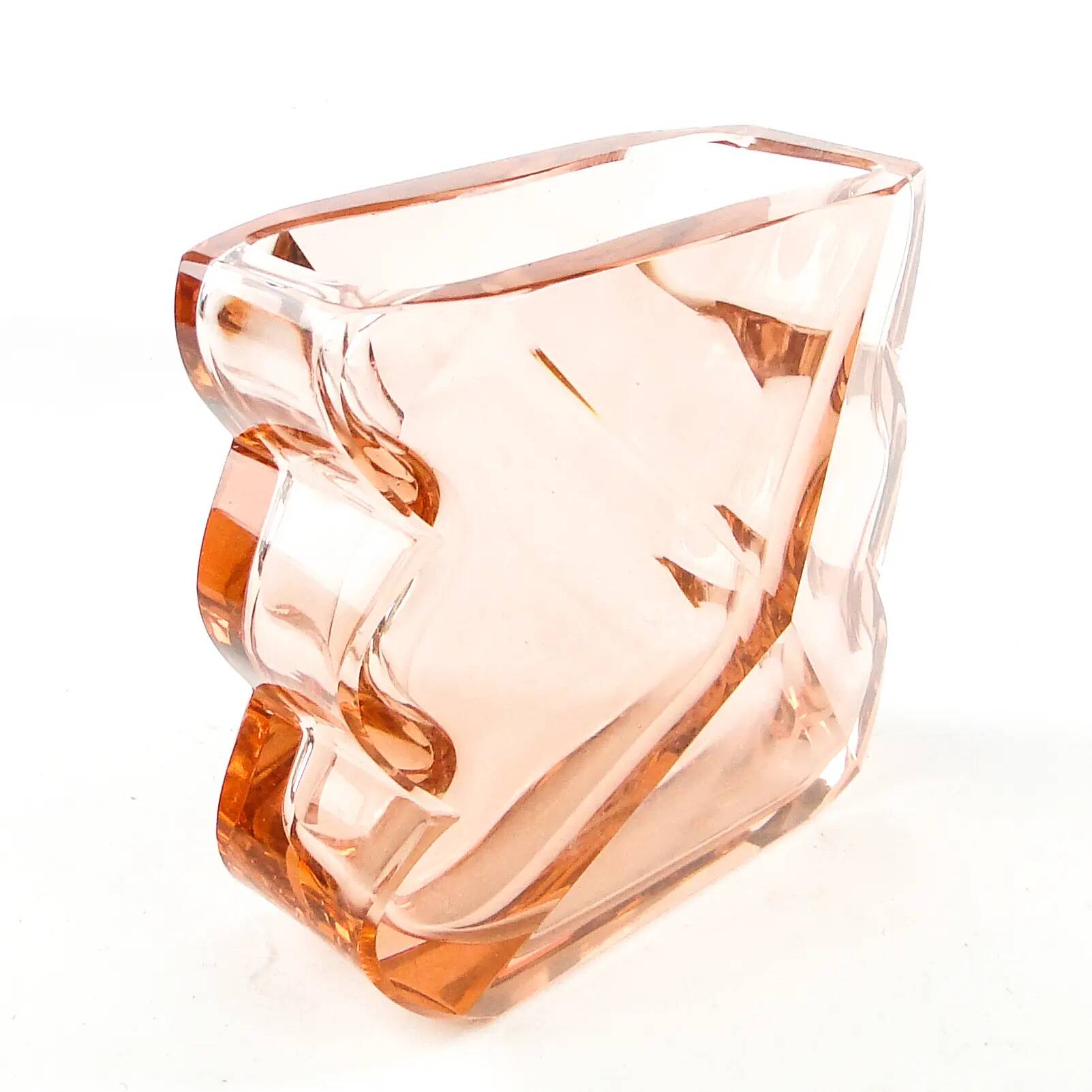 Art Deco vase, crystal, Moser, Czechoslovakia, 1930s