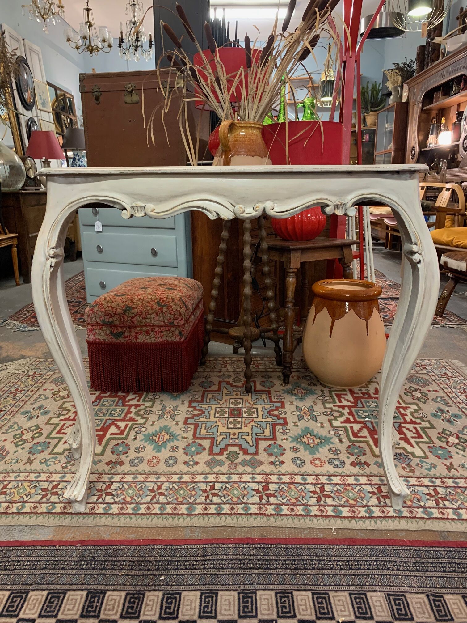 Console en bois patinée