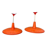 Suspensions Van Haute Orange des années 1960 - Lot de 2