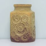 Vase vintage ocre jaune ouest-allemande scheurich
