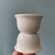 Lot de 16 coquetiers diabolo en porcelaine blanche