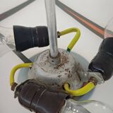 Modernist Czechoslovakian Zukov pendant light, geometric pattern, 1960