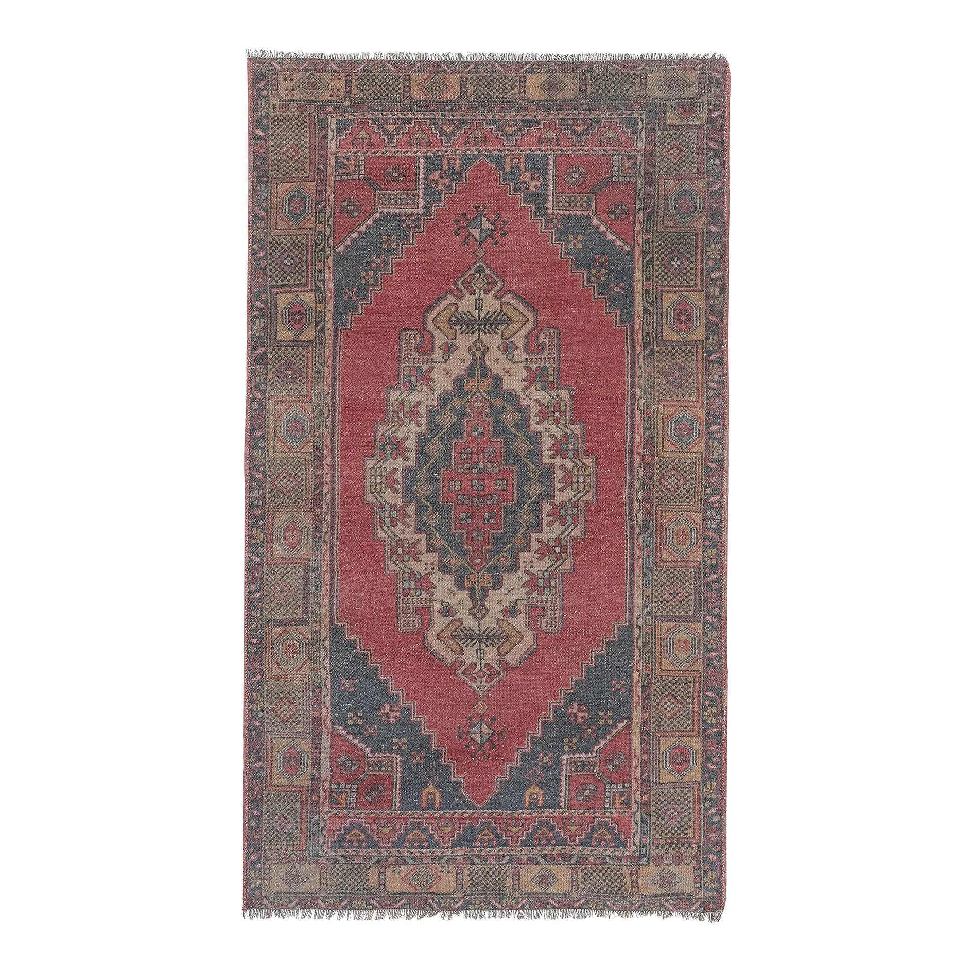 Vintage Turkish Oushak rug 133x235 cm