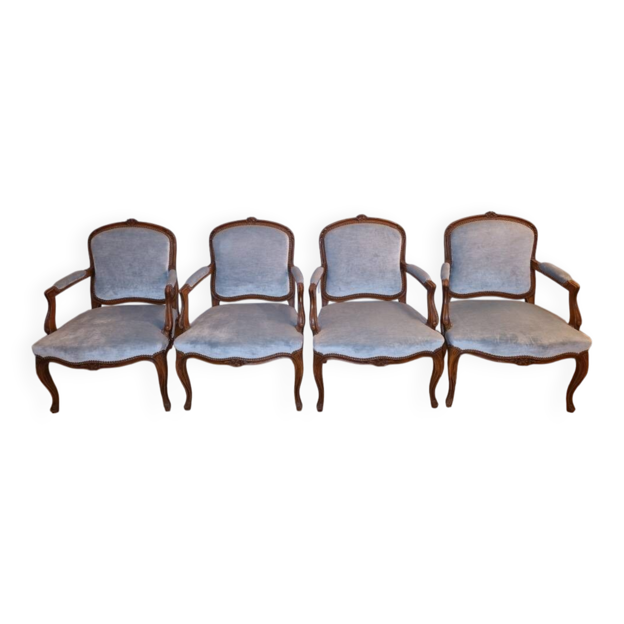 4 fauteuils cabriolet style Louis XV